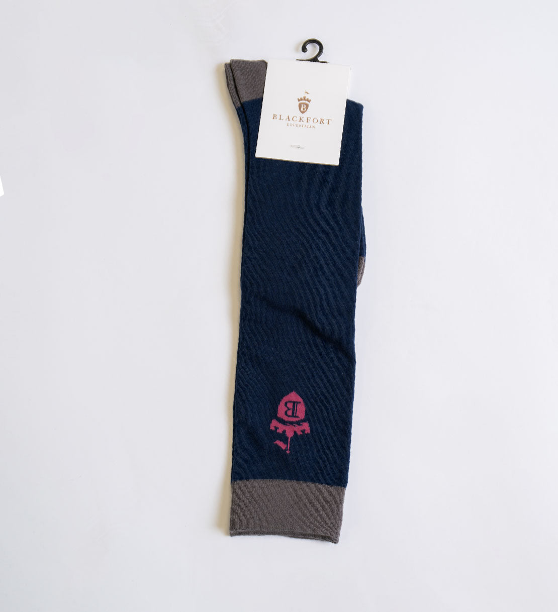 Blackfort Equestrian navy watermelon pink long socks 