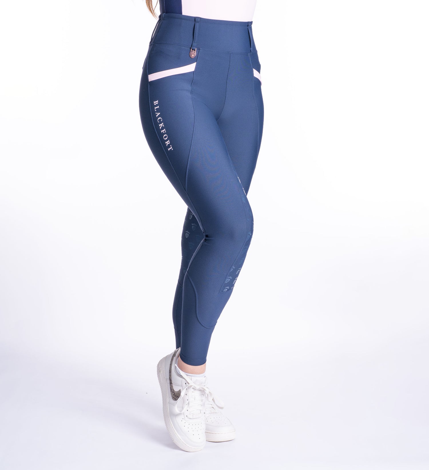 Legacy Ladies Riding Tights - Black & Candy Floss