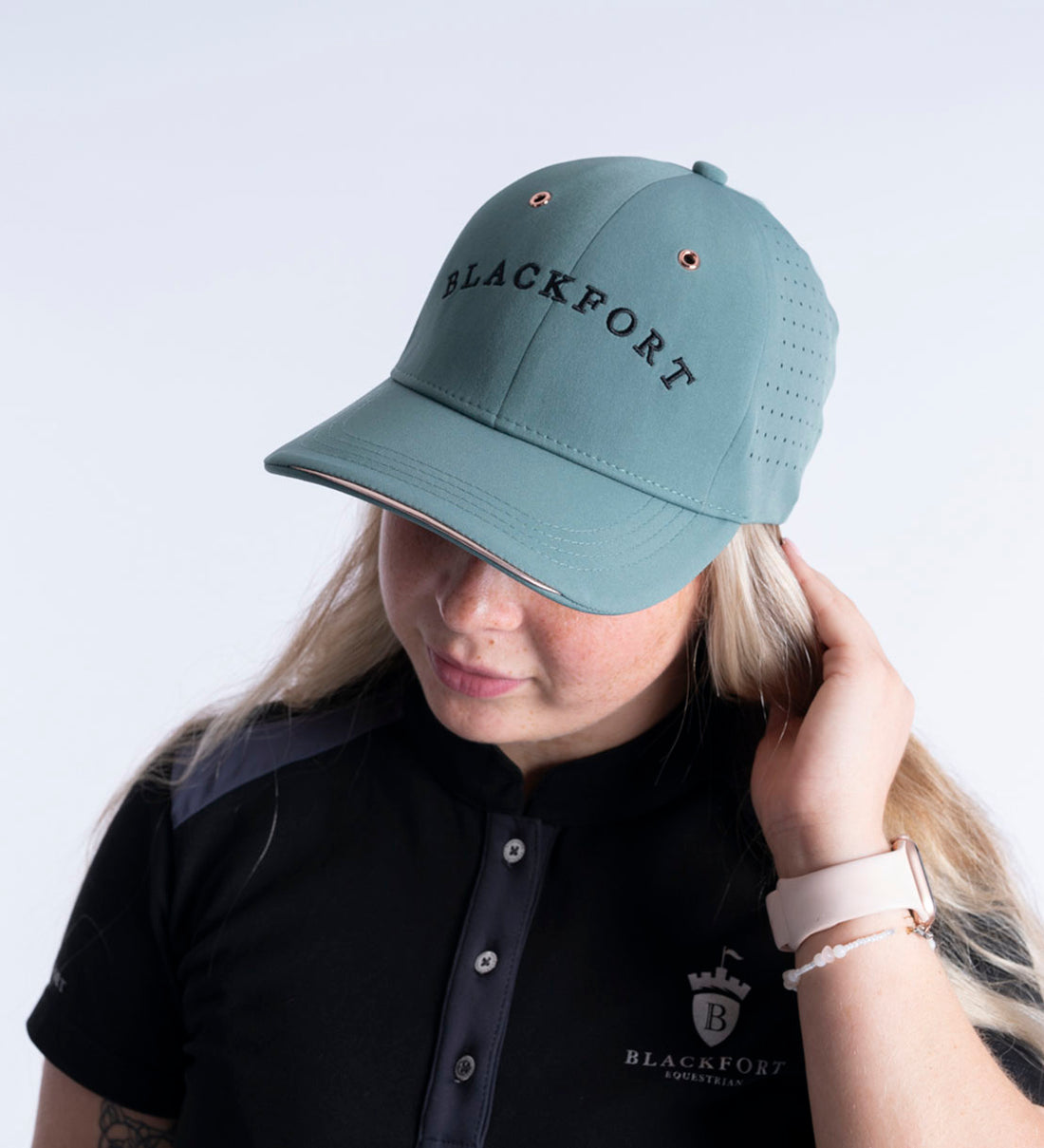 Sage Green &amp; Black 3D Mesh Baseball Cap
