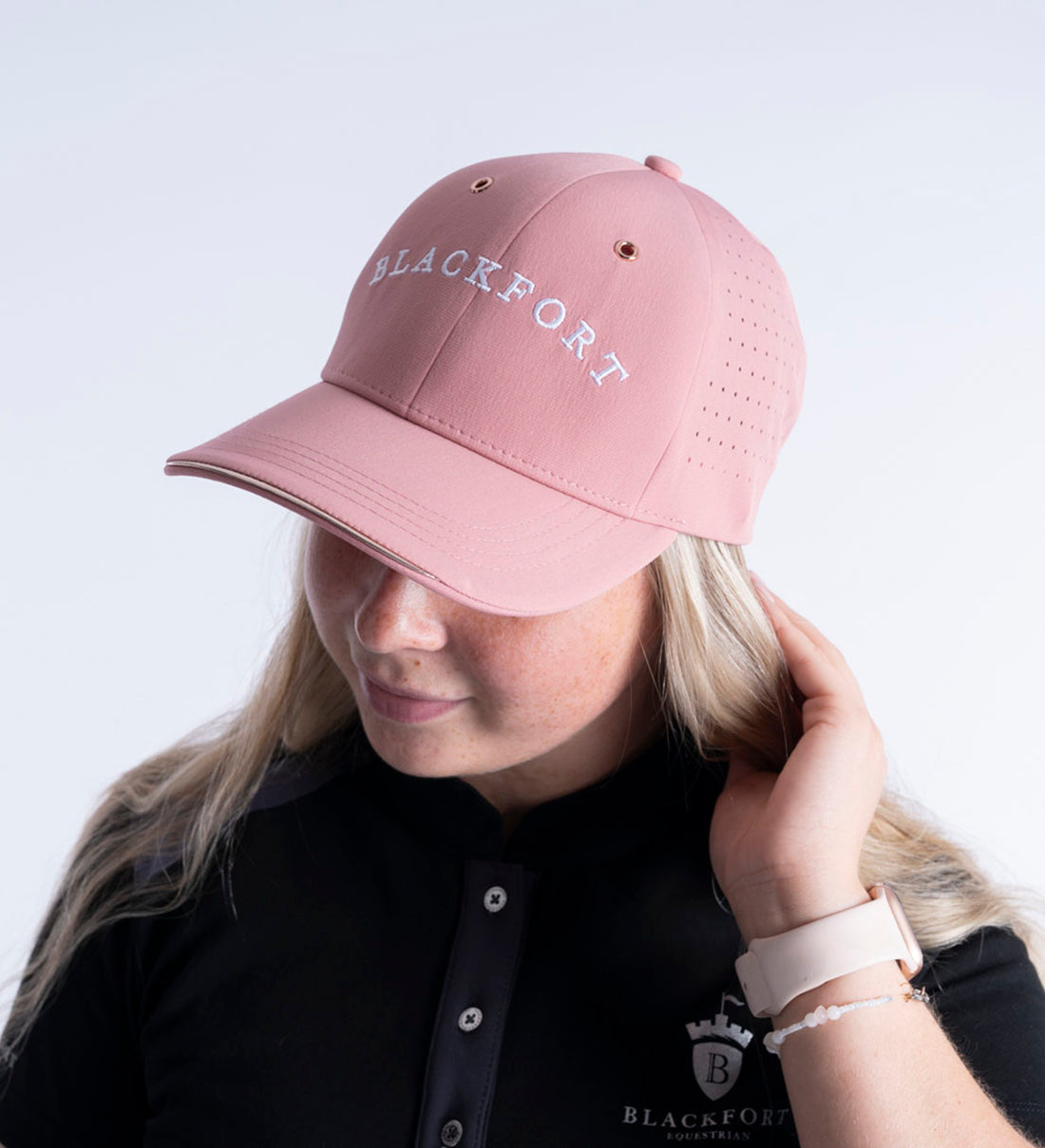 Blush Pink &amp; White 3D Mesh Baseball Cap