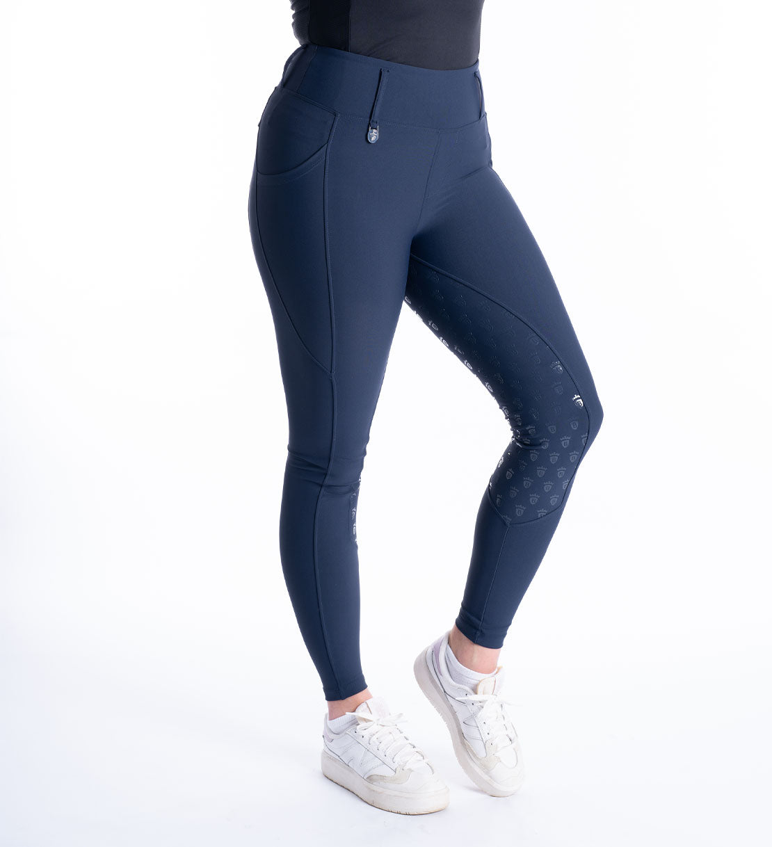 Navy &amp; Silver Riding Breggings