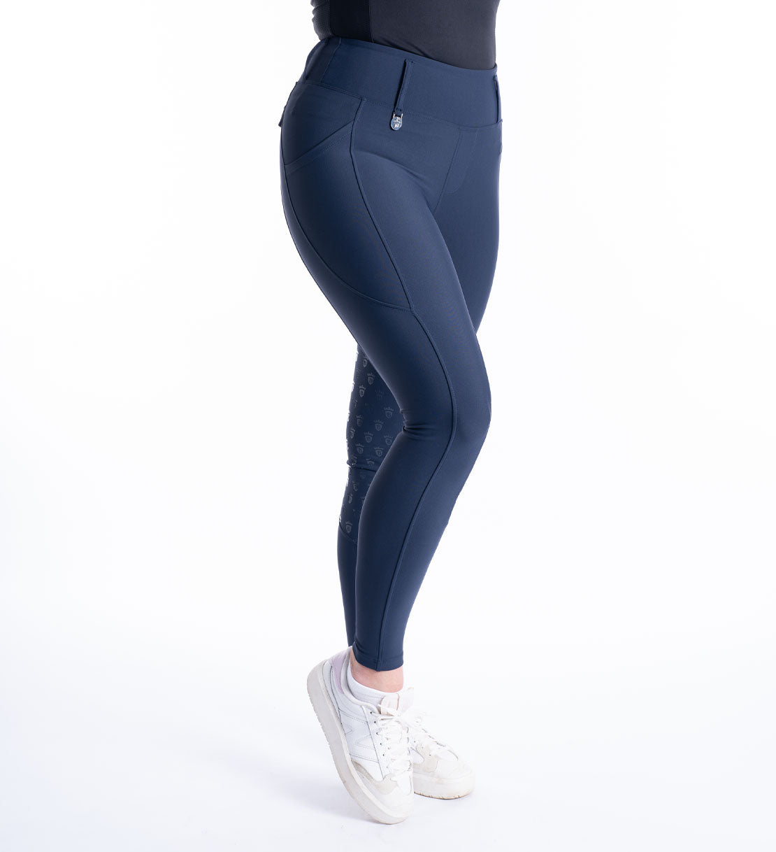 Navy &amp; Silver Riding Breggings