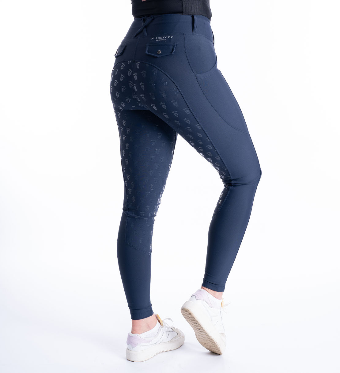 Navy &amp; Silver Riding Breggings