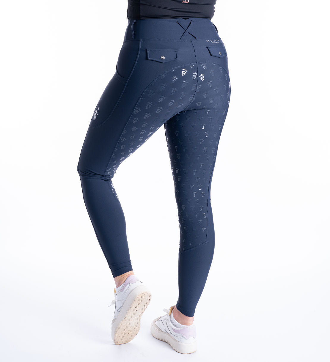 Navy &amp; Silver Riding Breggings