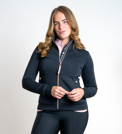 Jenny Black &amp; Pink Zip Up
