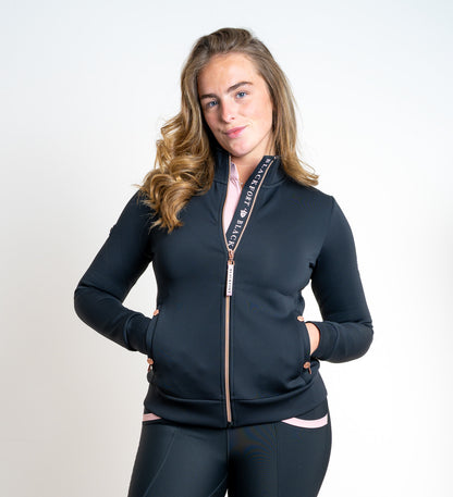 Jenny Black &amp; Pink Zip Up