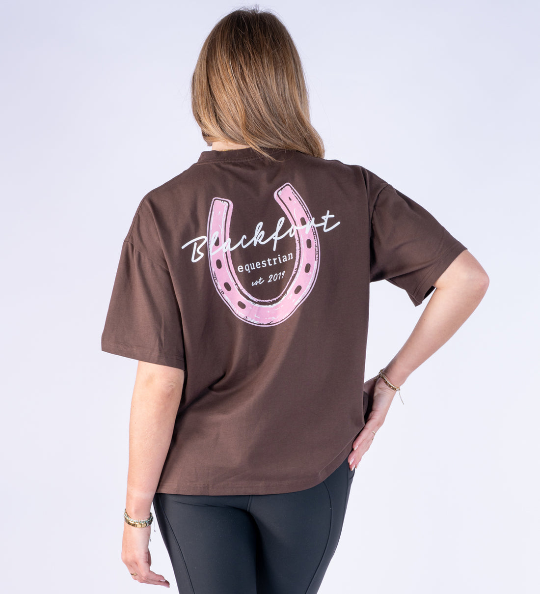 Chocolate Oversized T Shirt - Horseshoe