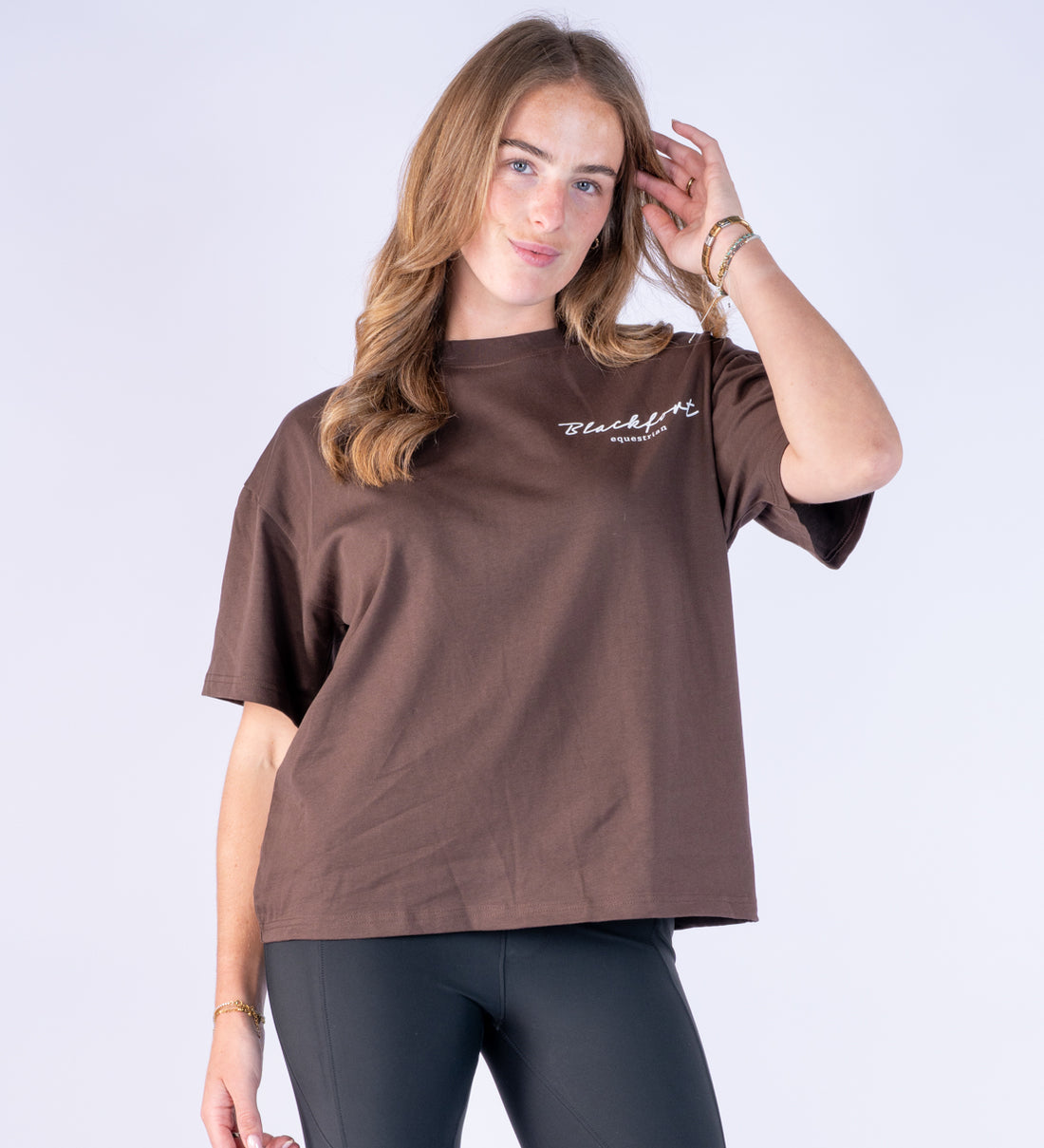 Chocolate Oversized T Shirt - Horseshoe