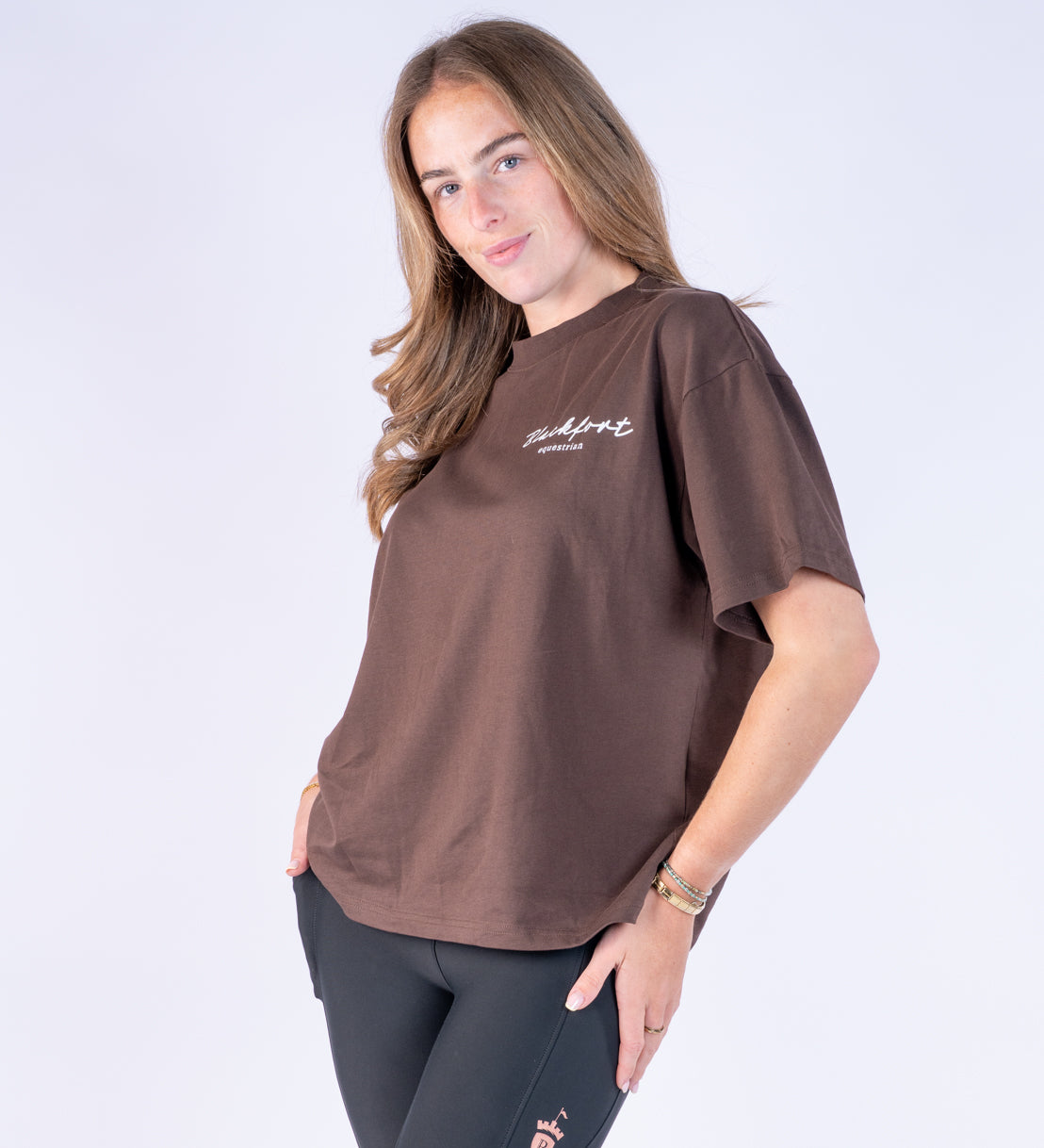 Chocolate Oversized T Shirt - Horseshoe