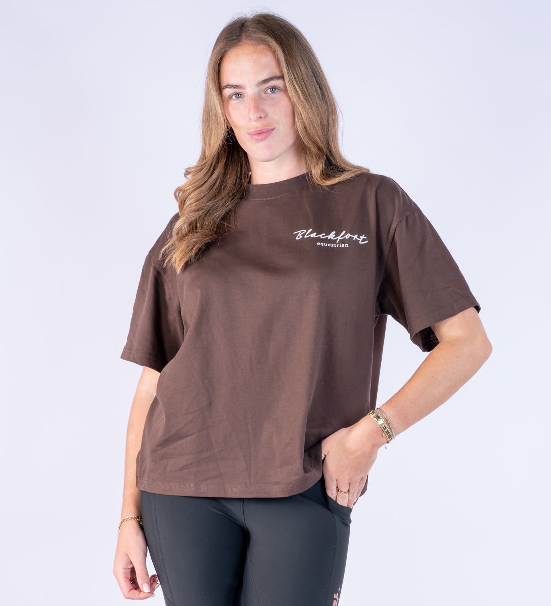 Chocolate Oversized T Shirt - Horseshoe