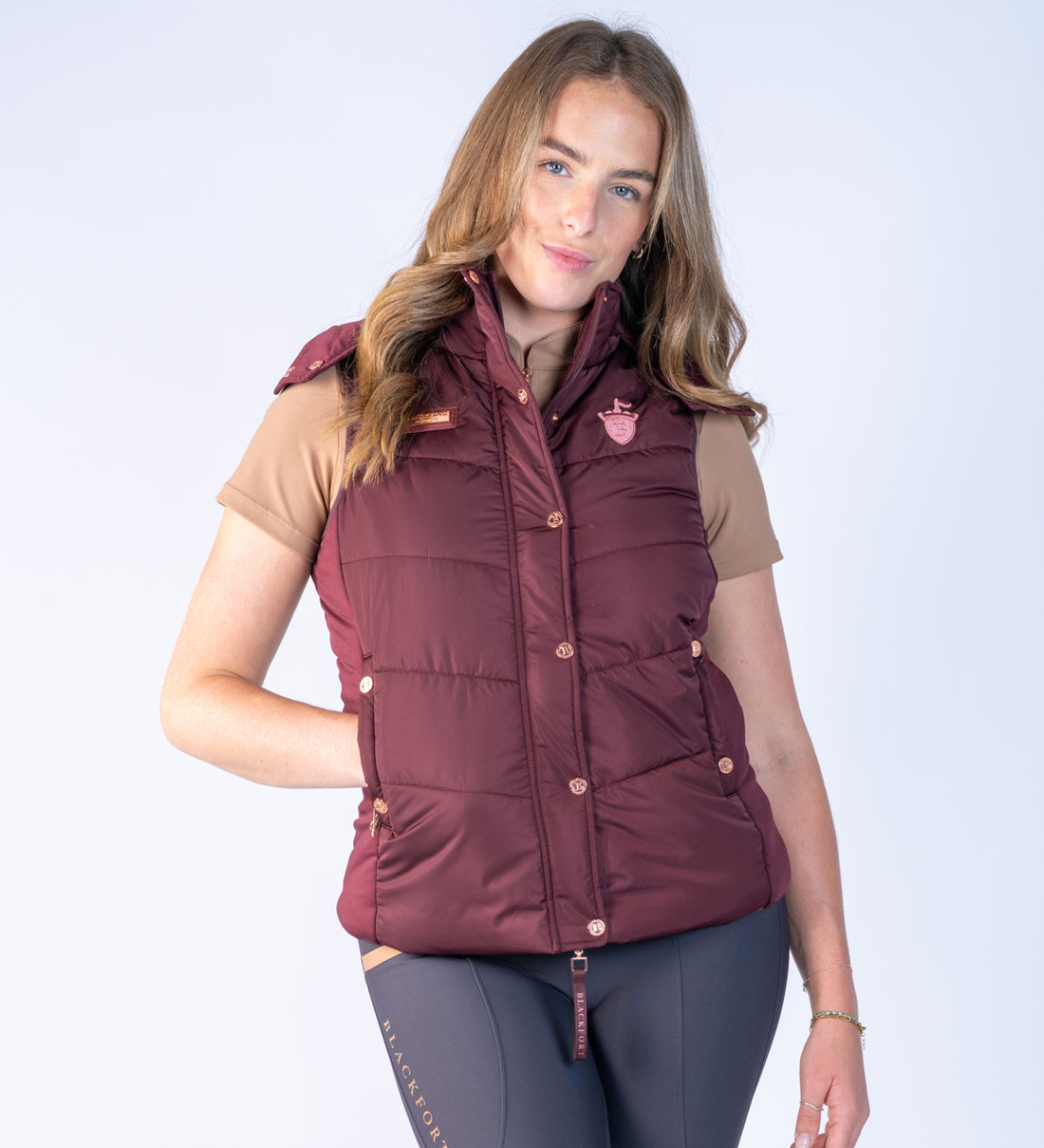 Amara Burgundy Puffer Gilet