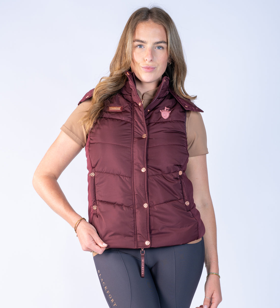 Amara Burgundy Puffer Gilet