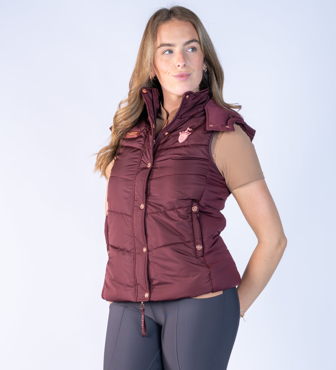 Amara Burgundy Puffer Gilet
