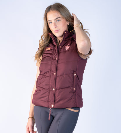 Amara Burgundy Puffer Gilet