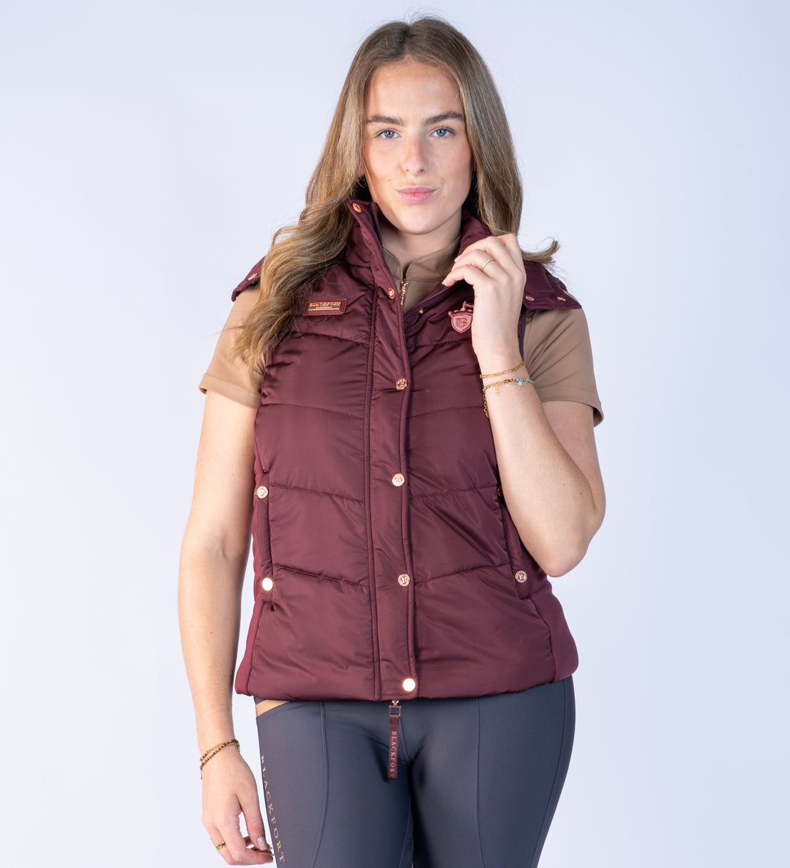 Amara Burgundy Puffer Gilet
