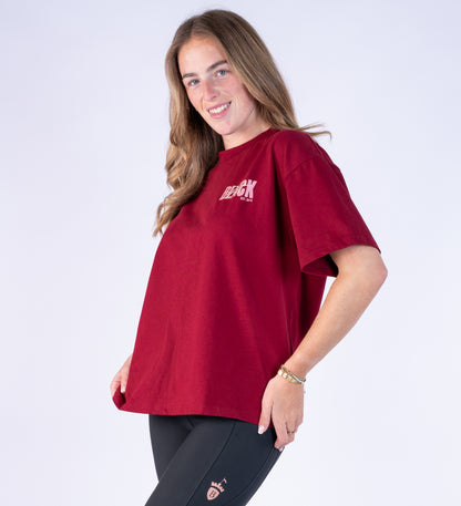 Burgundy Oversized T Shirt - Signed By Blackfort
