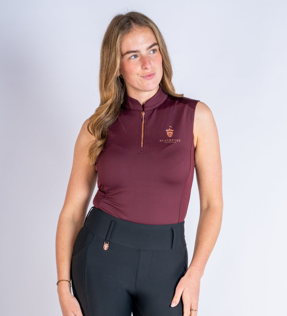 Burgundy Cool Mesh Base Layer - Sleeveless