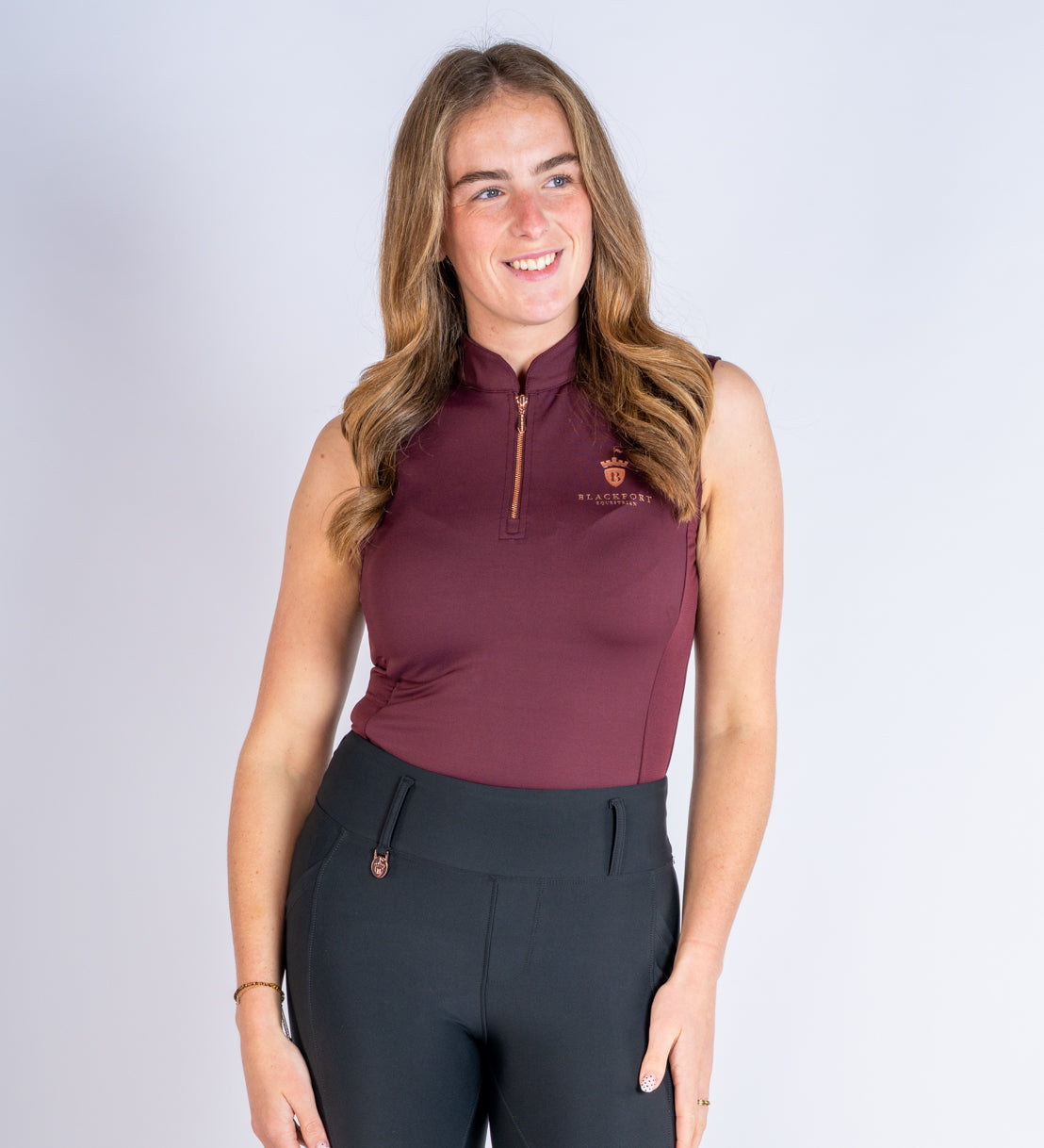 Burgundy Cool Mesh Base Layer - Sleeveless