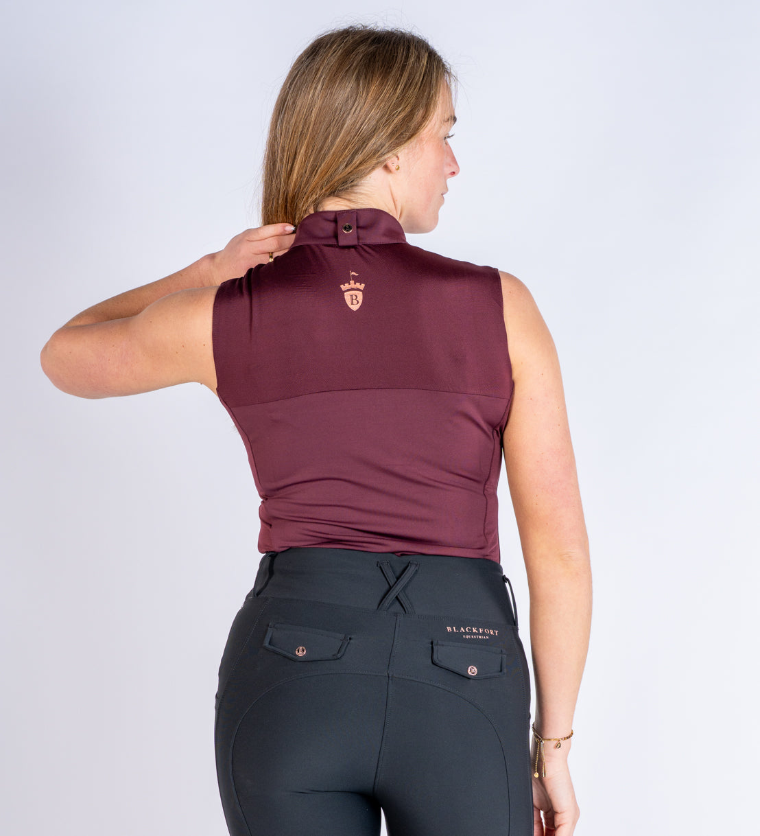 Burgundy Cool Mesh Base Layer - Sleeveless