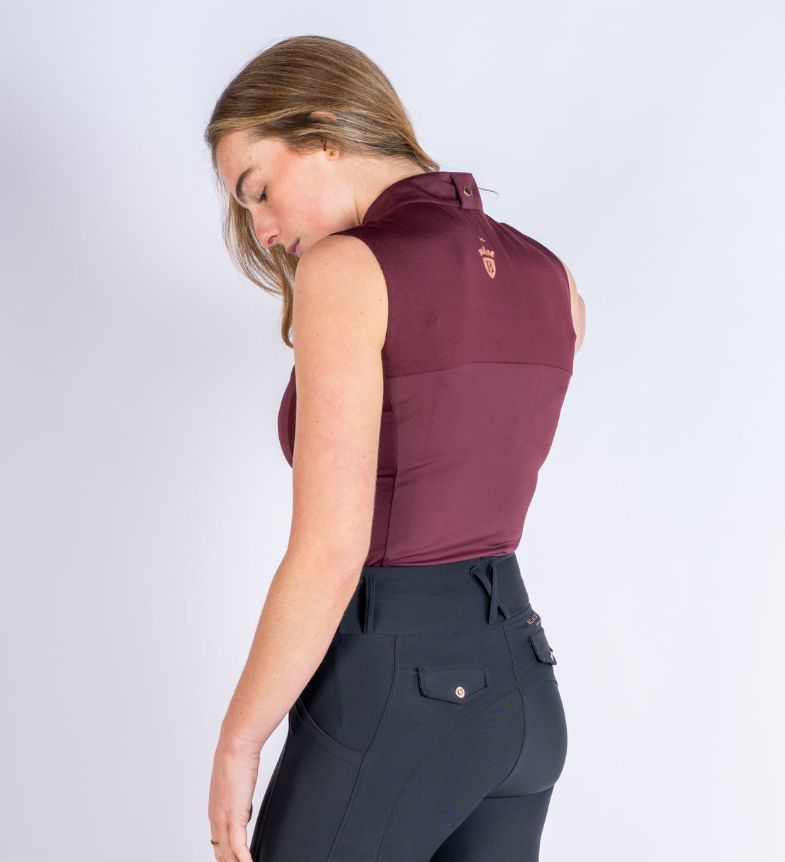 Burgundy Cool Mesh Base Layer - Sleeveless