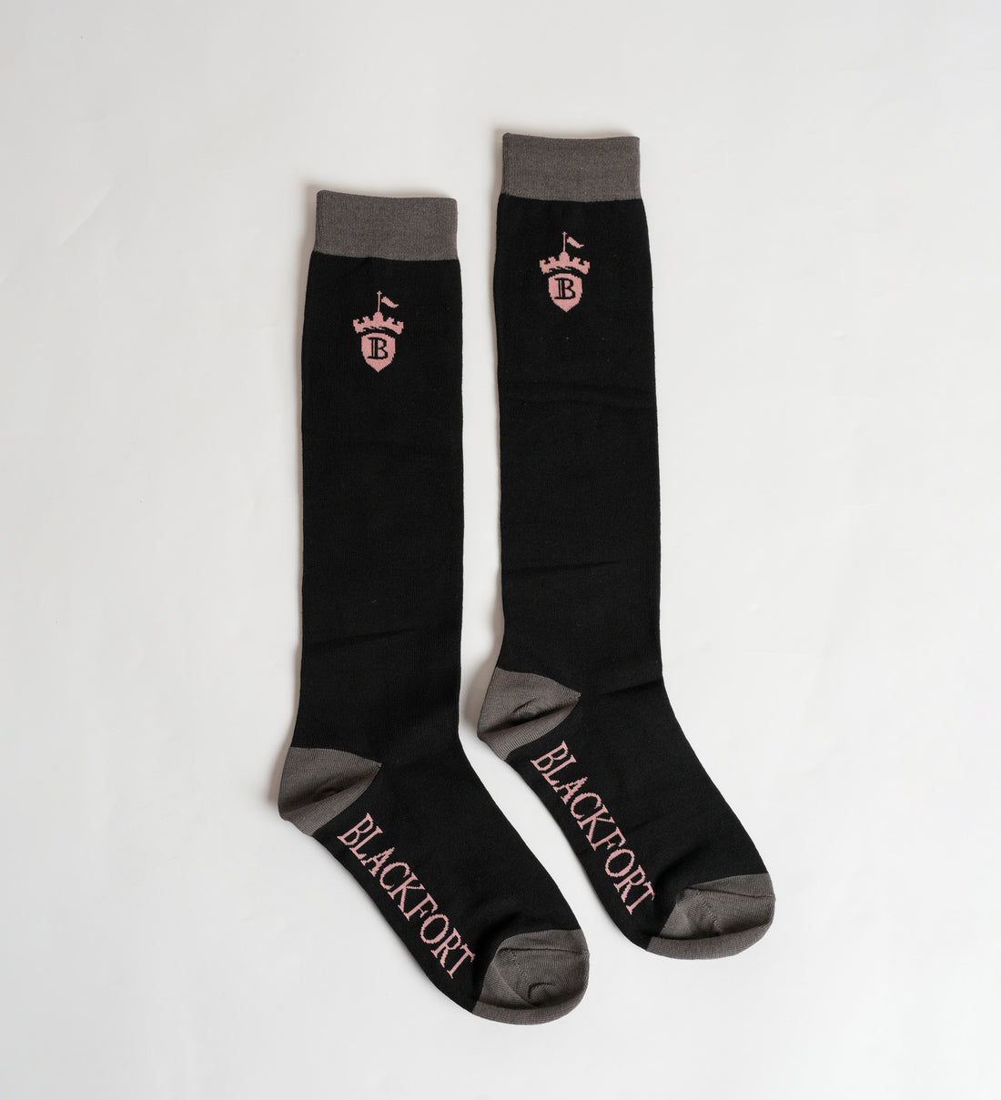 Black &amp; Blush Blackfort Equestrian Socks