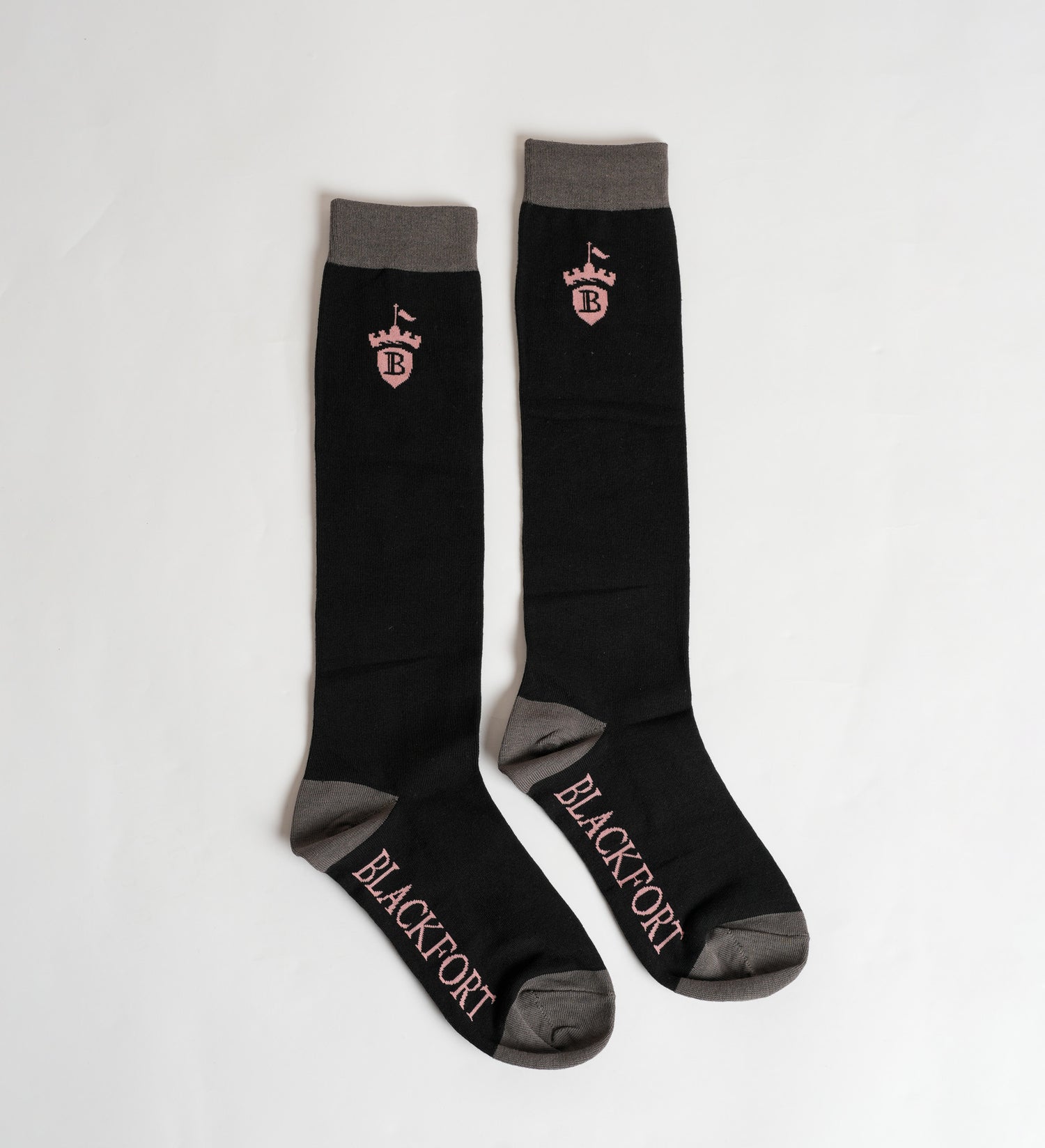 Black &amp; Blush Blackfort Equestrian Socks