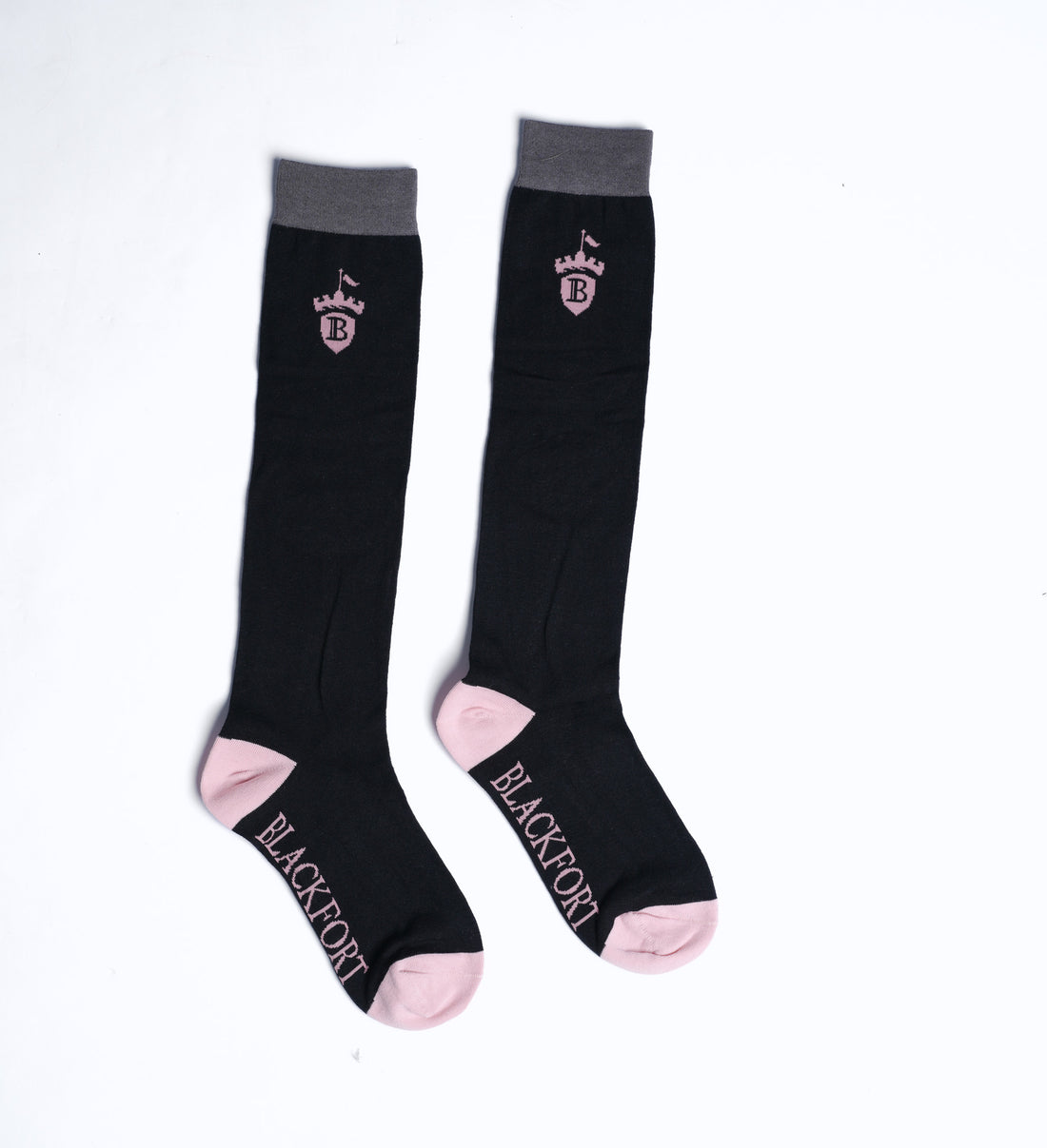 Black &amp; Blush Blackfort Equestrian Socks