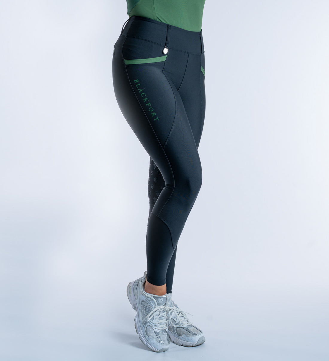 Black / Forest Green Training Tights 3.0