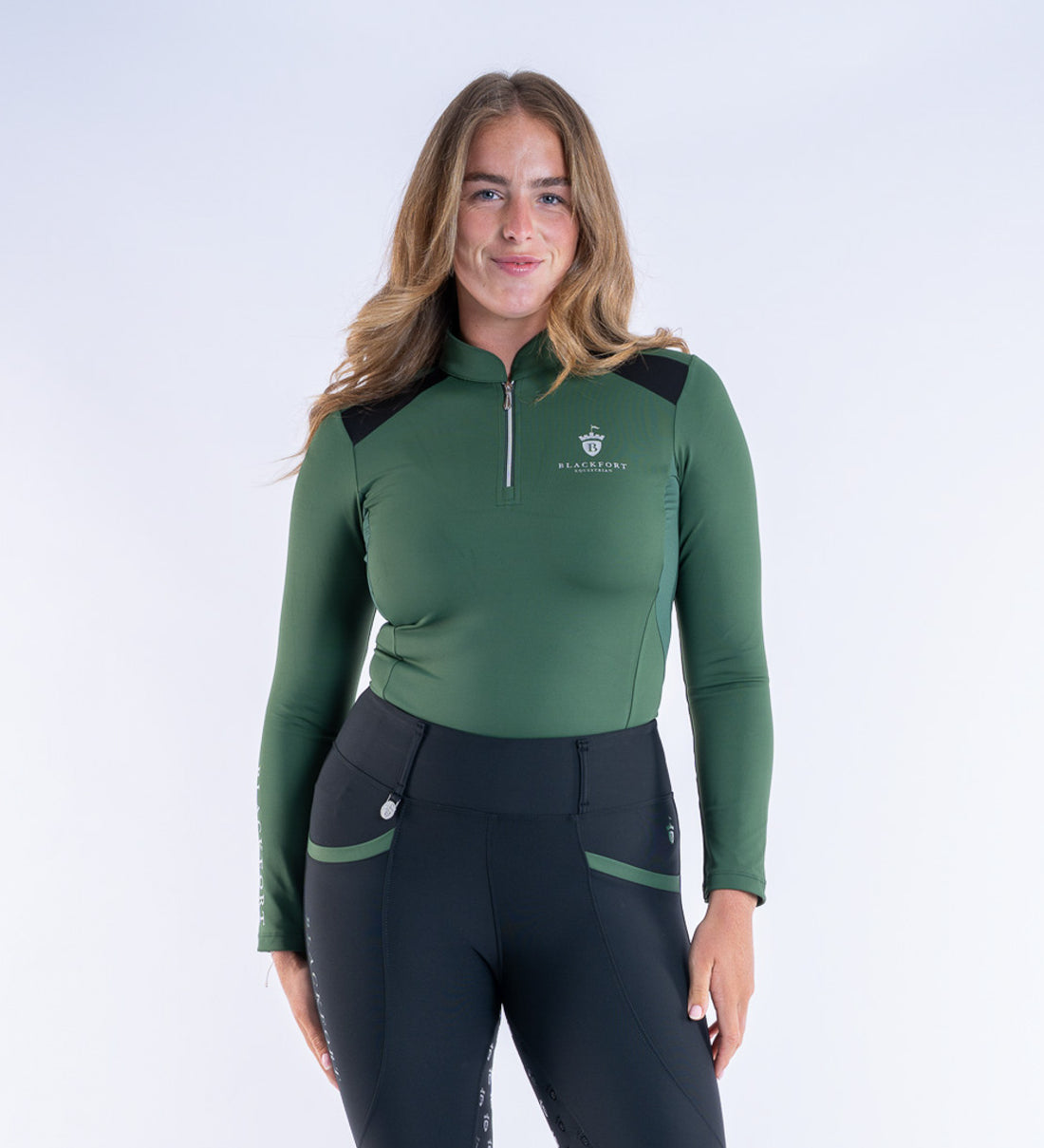 Forest Green Cool Mesh Base Layer - Long Sleeve