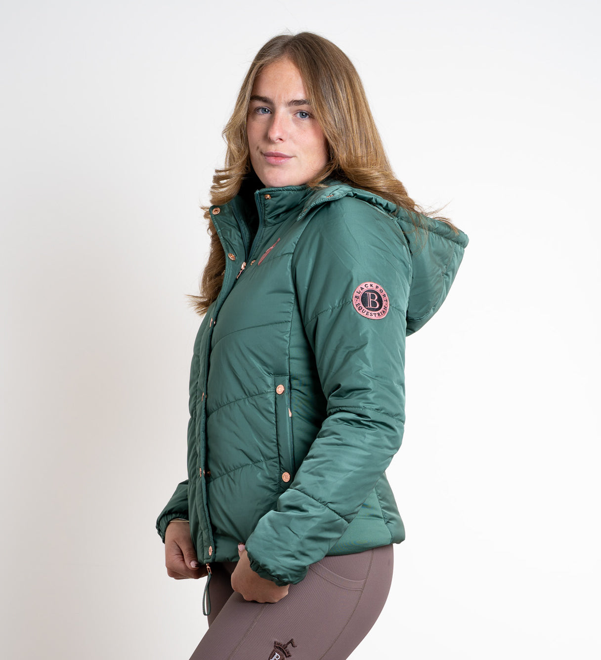 Olivia Green Puffer Coat Short