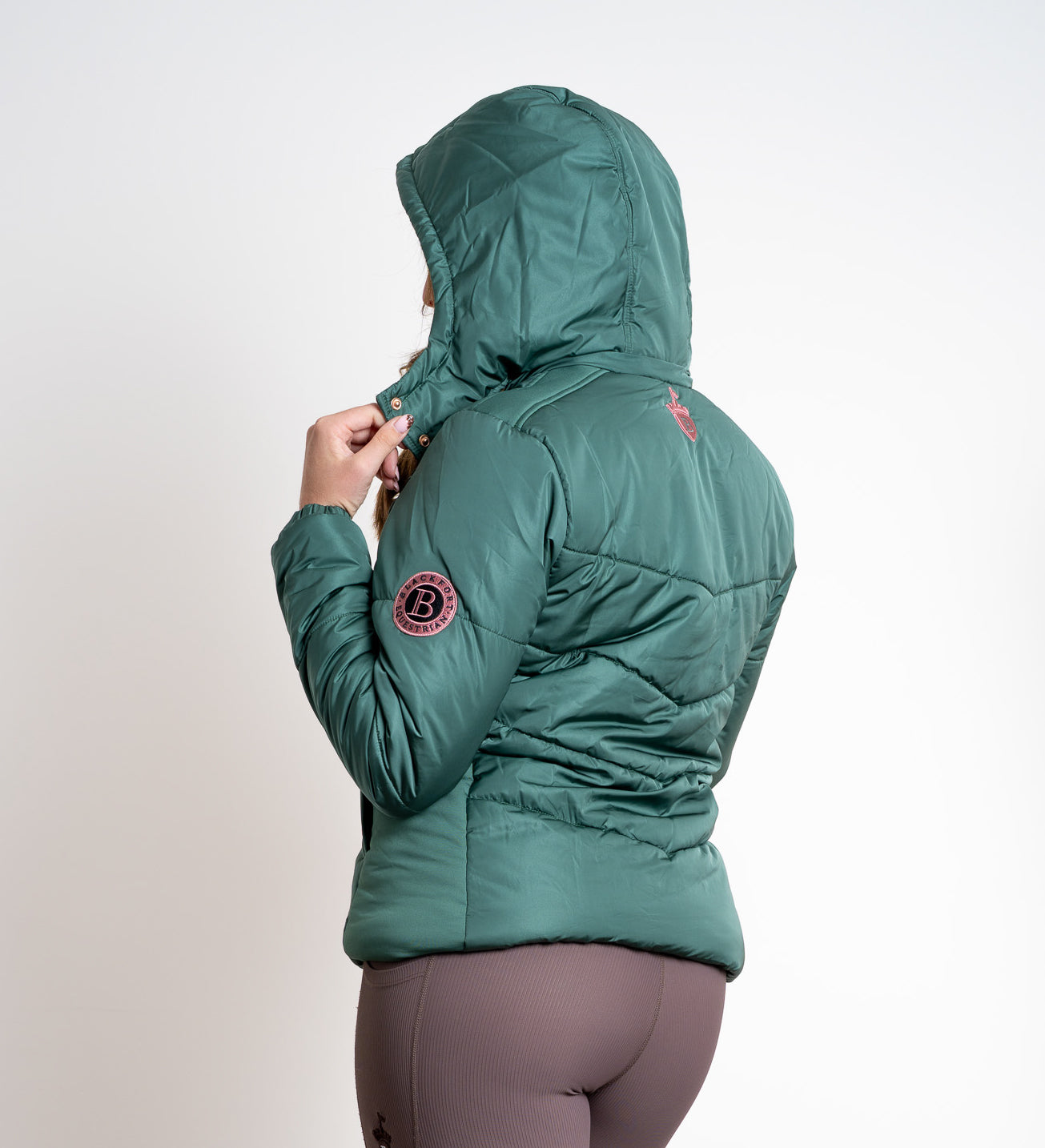 Olivia Green Puffer Coat Short