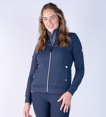 Jenny Navy &amp; Marshmallow Zip Up