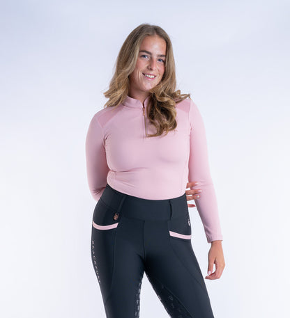 Blush Pink Cool Mesh Base Layer - Long Sleeve AW25