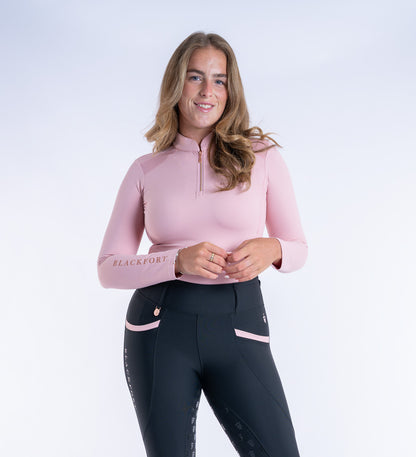Blush Pink Cool Mesh Base Layer - Long Sleeve AW25