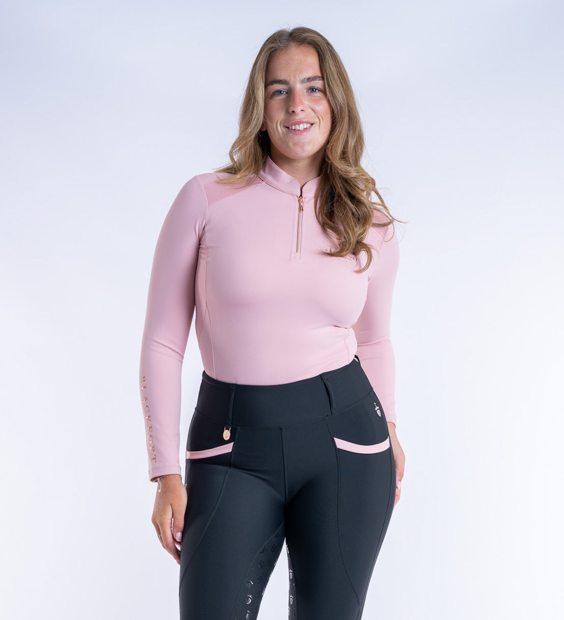Blush Pink Cool Mesh Base Layer - Long Sleeve AW25