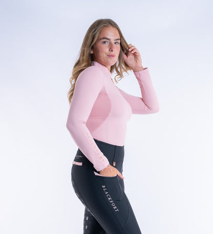 Blush Pink Cool Mesh Base Layer - Long Sleeve AW25