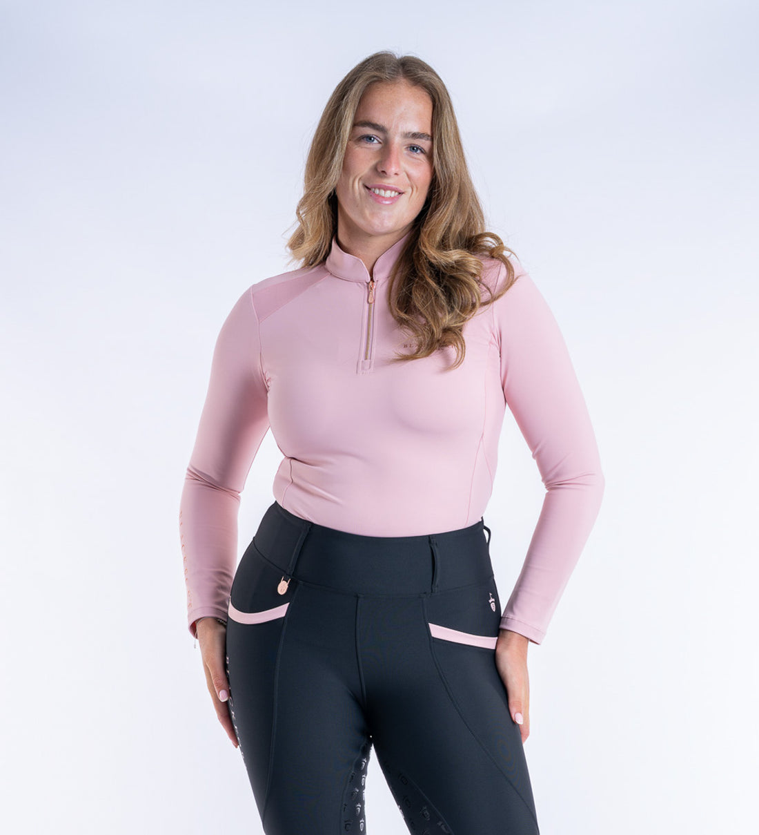 Blush Pink Cool Mesh Base Layer - Long Sleeve AW25