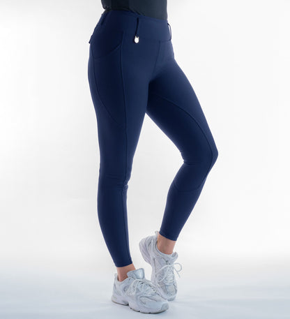 Navy Non Silicone Riding Breggings