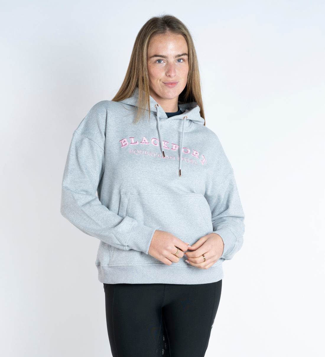 Grace Light Grey &amp; Pink Hoodie