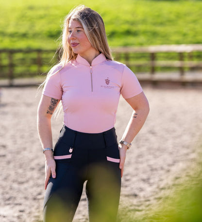 Blush Pink Cool Mesh Base Layer - Short Sleeve