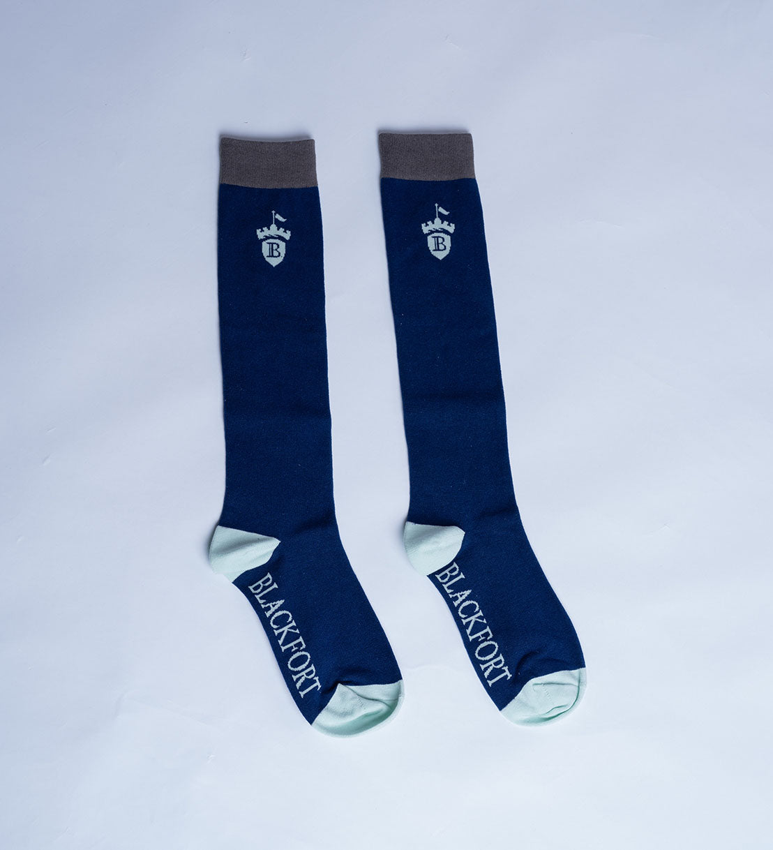 Navy Riding Socks Navy & Sky Blackfort Equestrian Socks