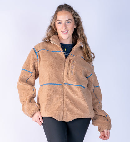 Layla Fleece - Tan &amp; Glacier