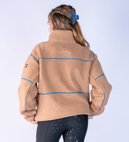 Layla Fleece - Tan &amp; Glacier