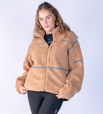 Layla Fleece - Tan &amp; Glacier