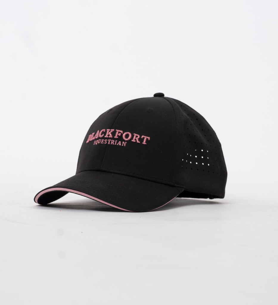 Blackfort Equestrian Baseball Cap Black & Pink mesh