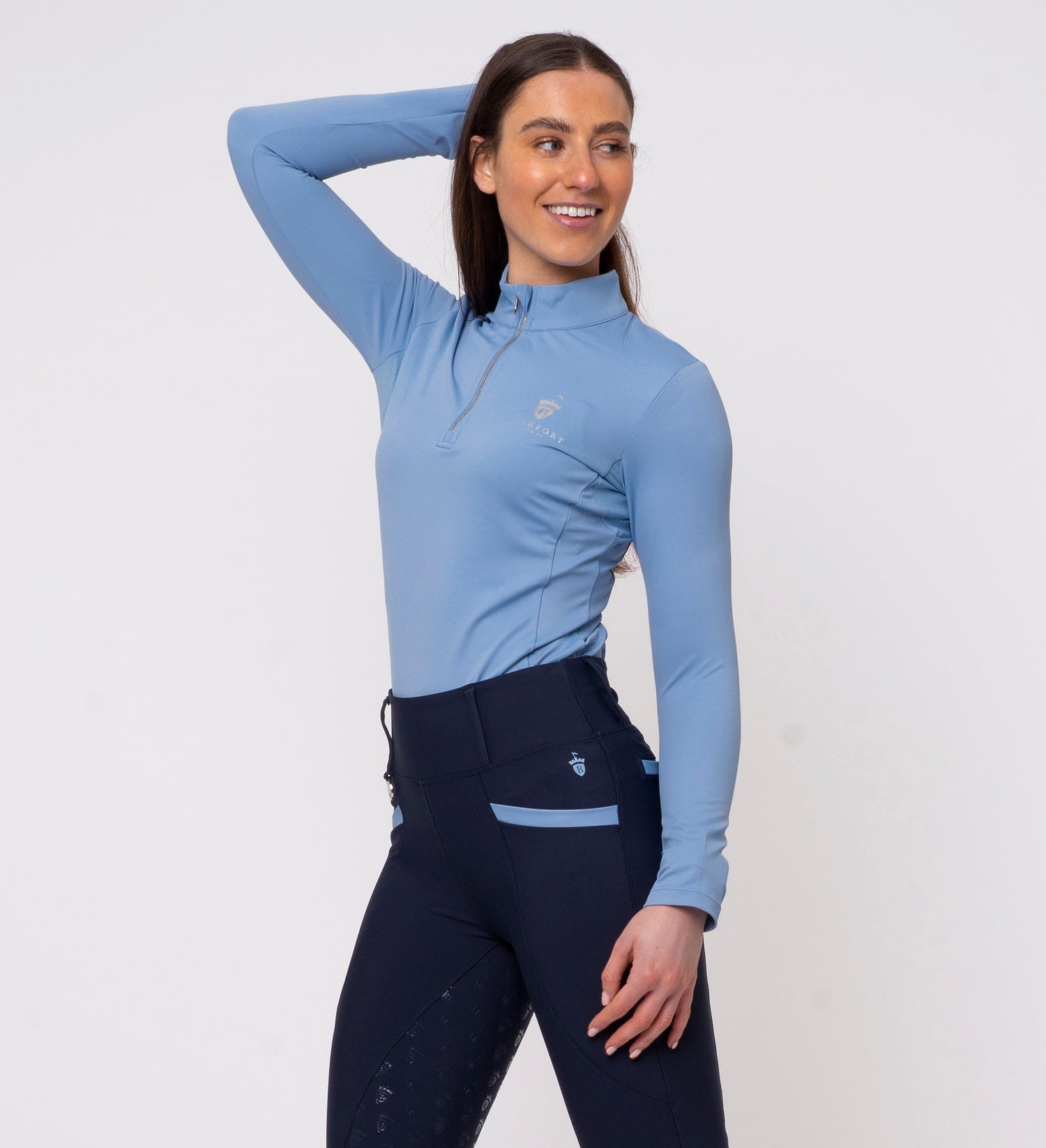 Breathe Easy Running Long Sleeve Top - Navy Blue, Women's Base Layers & Long  Sleeve Tops