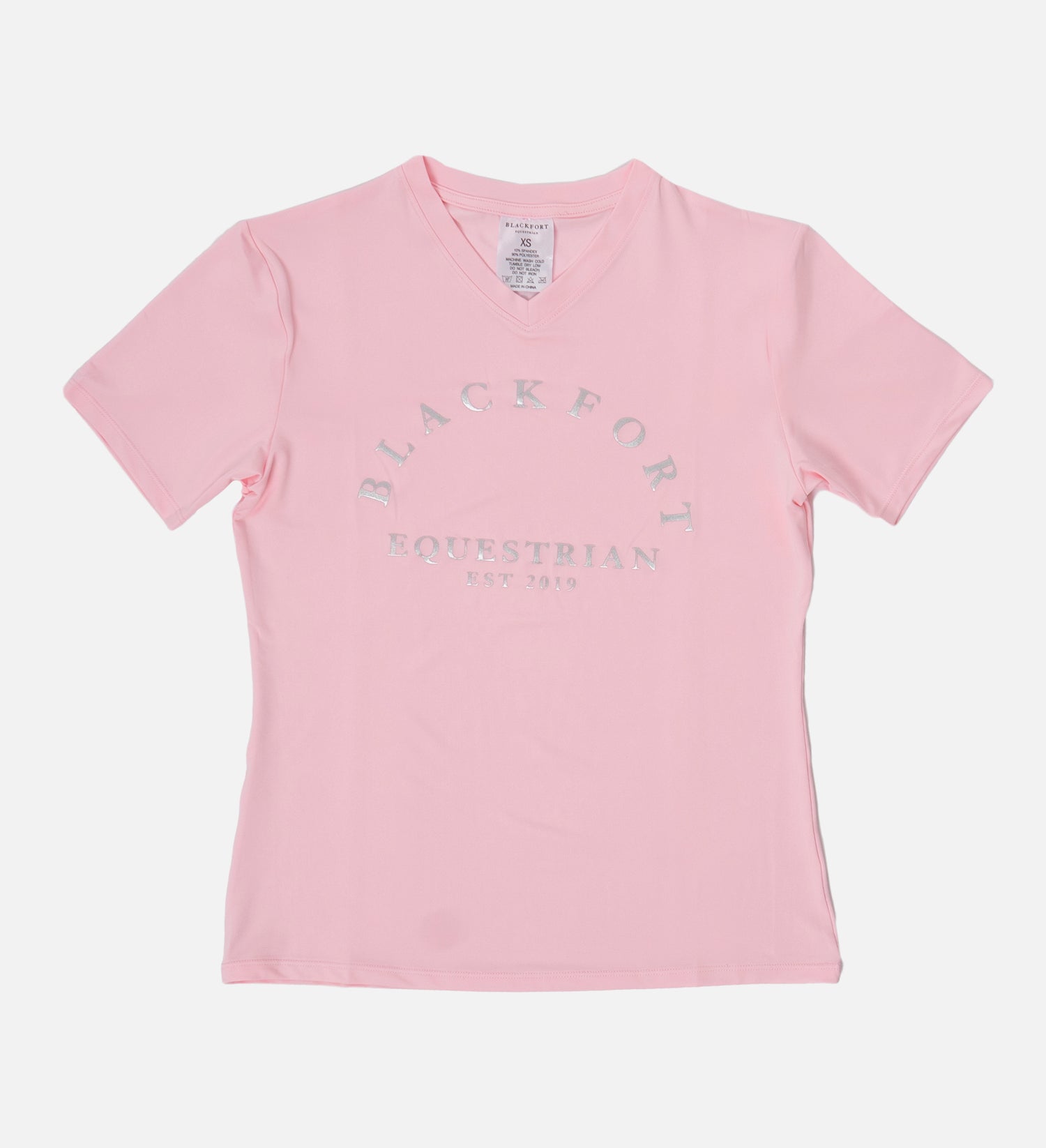 – Equestrian Silver & Sports Pink T-Shirt Glitter Baby Blackfort